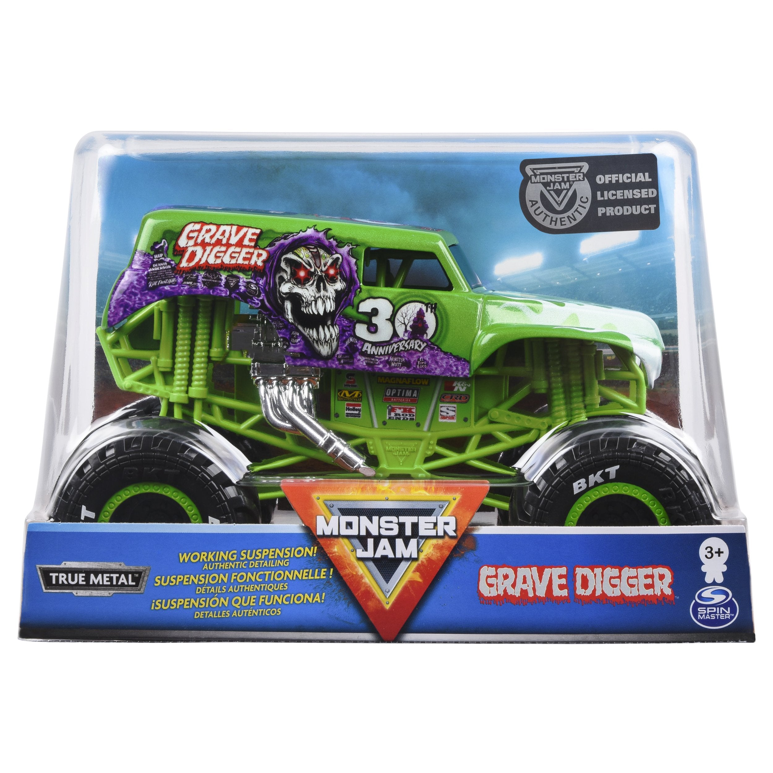 Monster Jam: Monster Jam Vehiculos Die Cast 1/24 - Grave Digger