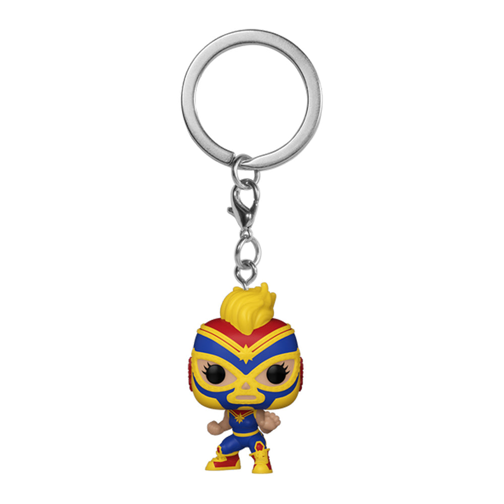 Funko Pop Keychain: Marvel Luchadores - Capitana Marvel La Estrella Cosmica Llavero