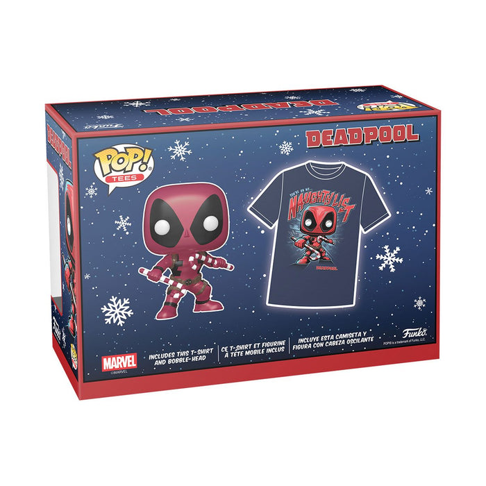 Funko Pop & Tee: Marvel - Deadpool Navidad Talla M