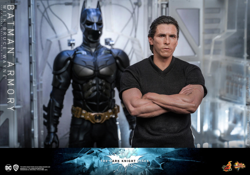 Hot Toys Movie Masterpiece Series: DC Batman The Dark Knight Rises - Set Bruce Wayne Con Armeria De Batman Escala 1/6