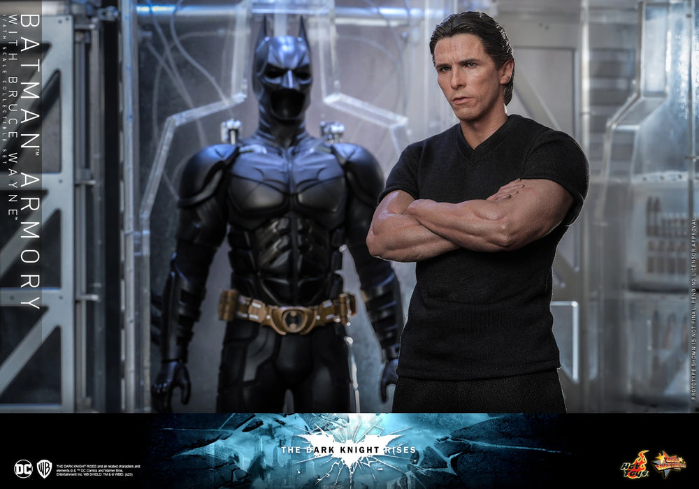 Hot Toys Movie Masterpiece Series: DC Batman The Dark Knight Rises - Set Bruce Wayne Con Armeria De Batman Escala 1/6