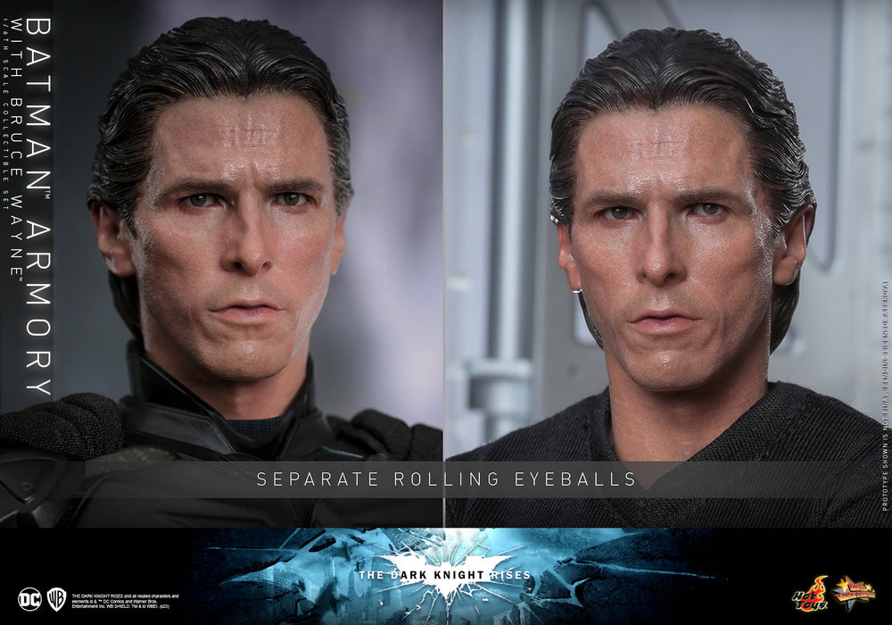 Hot Toys Movie Masterpiece Series: DC Batman The Dark Knight Rises - Set Bruce Wayne Con Armeria De Batman Escala 1/6