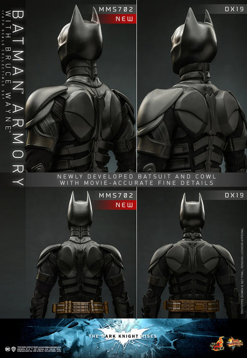 Hot Toys Movie Masterpiece Series: DC Batman The Dark Knight Rises - Set Bruce Wayne Con Armeria De Batman Escala 1/6