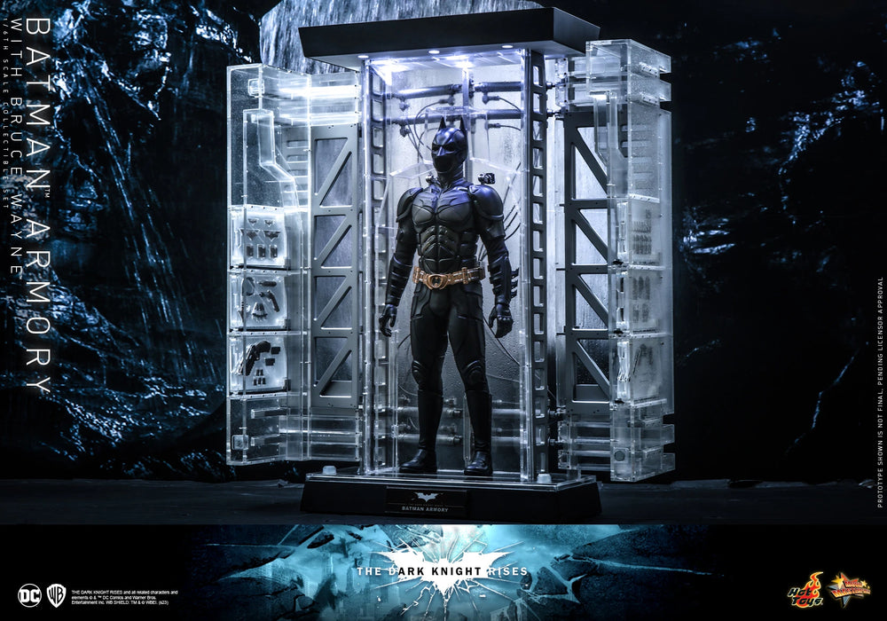 Hot Toys Movie Masterpiece Series: DC Batman The Dark Knight Rises - Set Bruce Wayne Con Armeria De Batman Escala 1/6