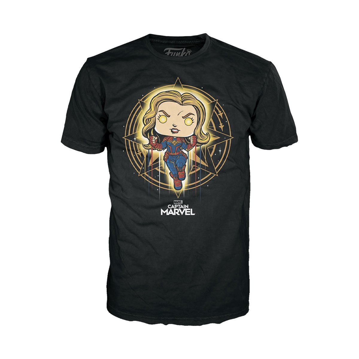 Funko Pop & Tee: Marvel - Playera Extra Grande con Capitana Marvel Diamond Glitter