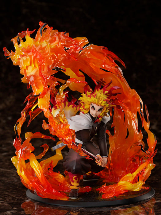 Aniplex Scale Figure: Demon Slayer Kimetsu No Yaiba - Kyojuro Rengoku Respiracion De La Llama Arte Esoterico Novena Postura Escala 1/8