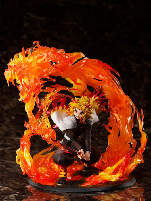 Aniplex Scale Figure: Demon Slayer Kimetsu No Yaiba - Kyojuro Rengoku Respiracion De La Llama Arte Esoterico Novena Postura Escala 1/8