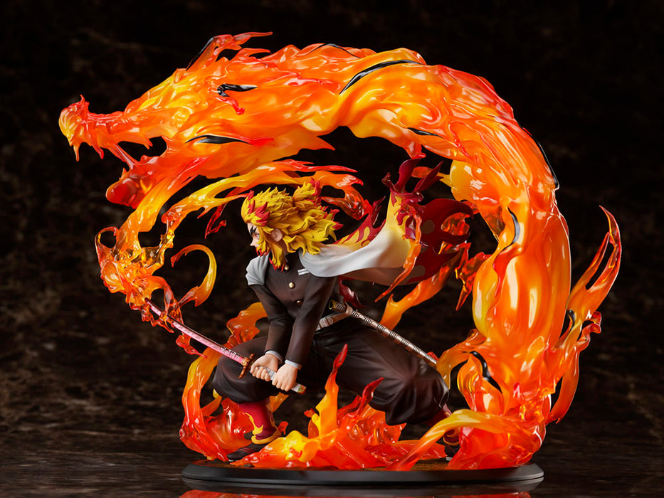 Aniplex Scale Figure: Demon Slayer Kimetsu No Yaiba - Kyojuro Rengoku Respiracion De La Llama Arte Esoterico Novena Postura Escala 1/8