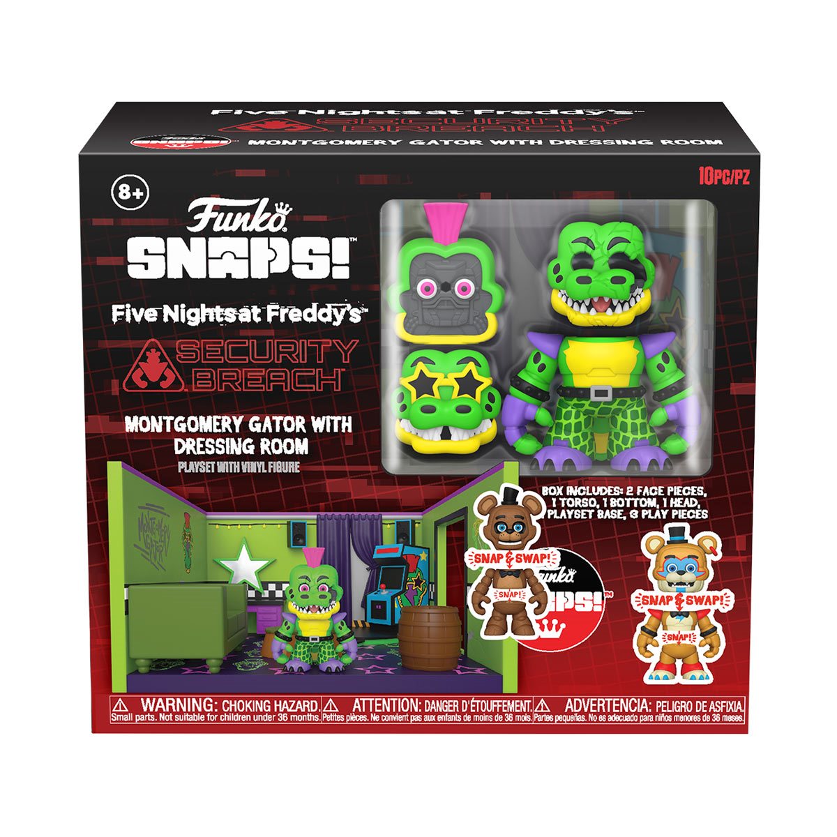 Funko Snap: Five Nights At Freddys - Playset Habitacion Con Montgomery Gator