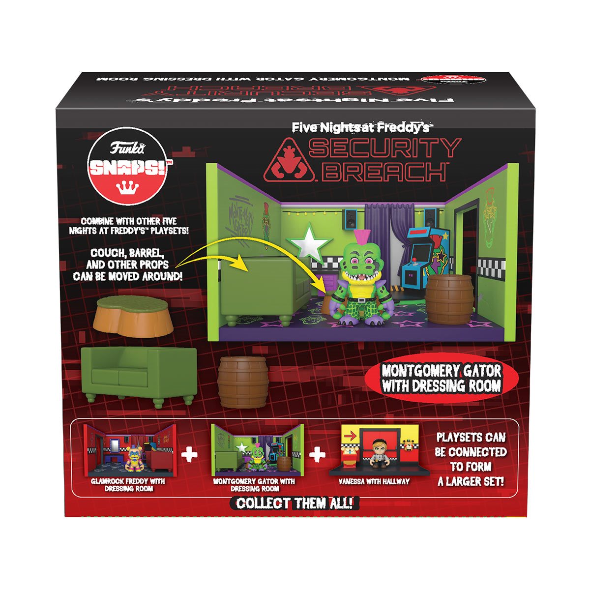 Funko Snap: Five Nights At Freddys - Playset Habitacion Con Montgomery Gator