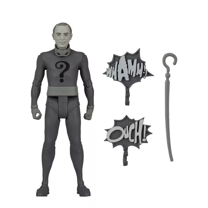 McFarlane DC Retro Figura de Accion: Batman 66 Classic TV Series - Acertijo Blanco y Negro 6 Pulgadas Exclusivo