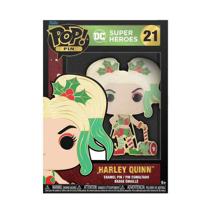 Funko Pop Pin: DC Navidad - Harley Quinn Esmaltado