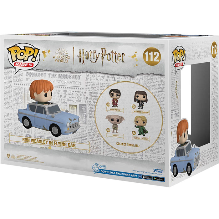 Funko Pop Ride Super Deluxe: Harry Potter La Camara Secreta 20 Aniversario - Ron en Auto volador