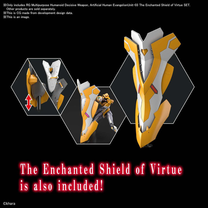 Bandai Hobby Gunpla Real Grade Model Kit: Neon Genesis Evangelion - Unit 03 Enchanted Shield of Virtue