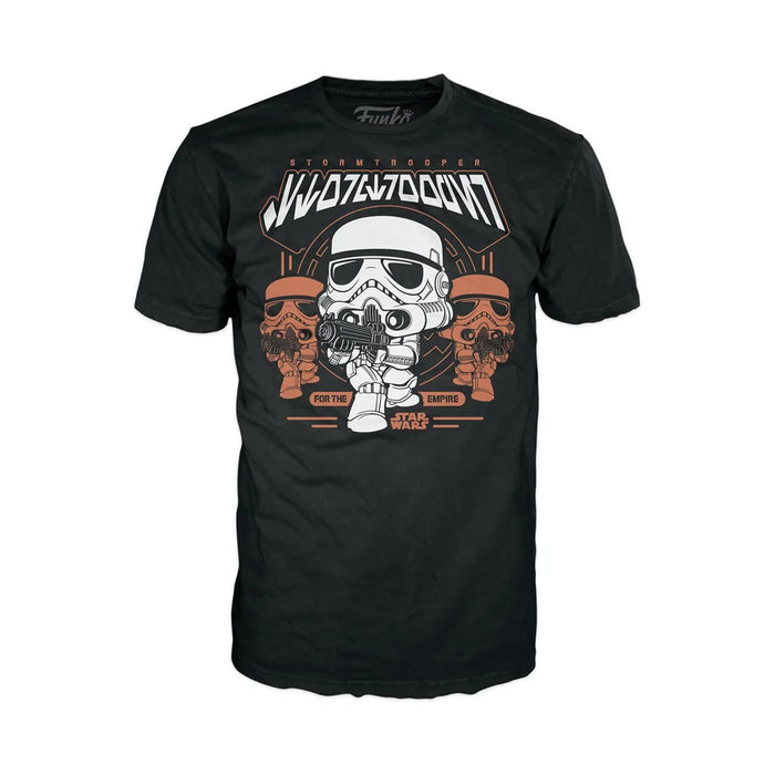 Funko Pop & Tee: Star Wars - Playera Chica con Stormtrooper Metalico