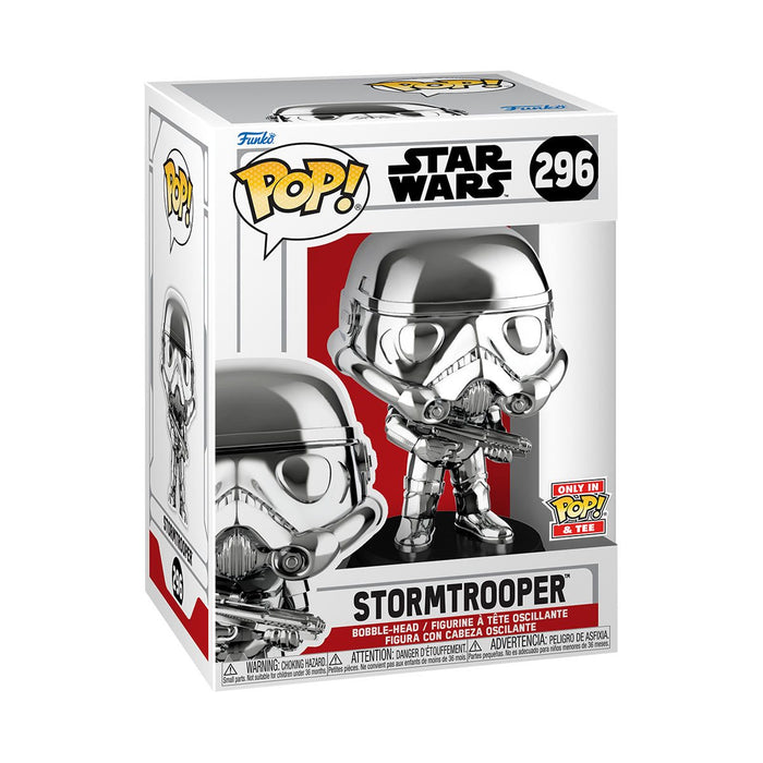 Funko Pop & Tee: Star Wars - Playera Chica con Stormtrooper Metalico