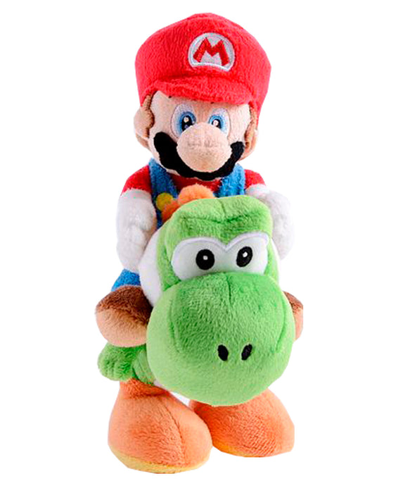 Little Buddy Nintendo Peluche: Mario Montando Yoshi 8 Pulgadas