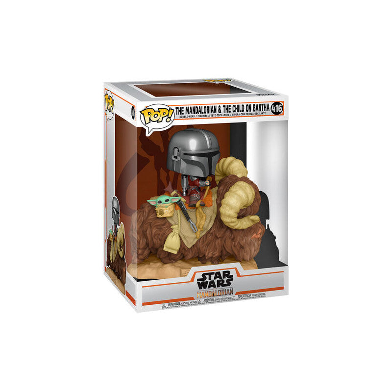 Funko Pop Deluxe: Star Wars The Mandalorian - Mando Y Baby Yoda En Bantha